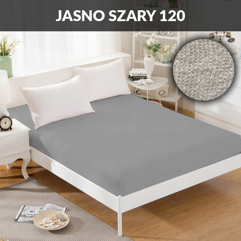 Prześcieradło z gumką 80x180 szare