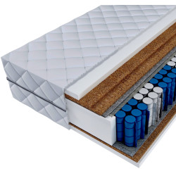 Materac kieszeniowy 120x200 twardy H4 H5 kokos 3 warstwy