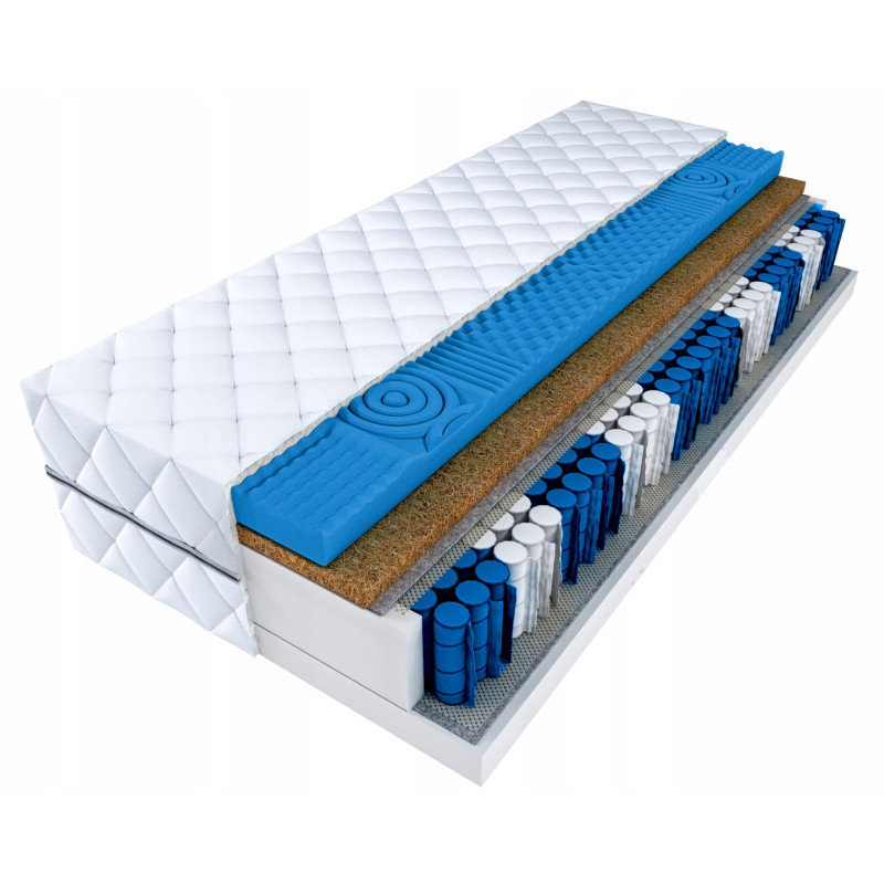 Materac kokosowy H3 H4 20 cm pianka masująca kieszeniowy wygodny DUBAI