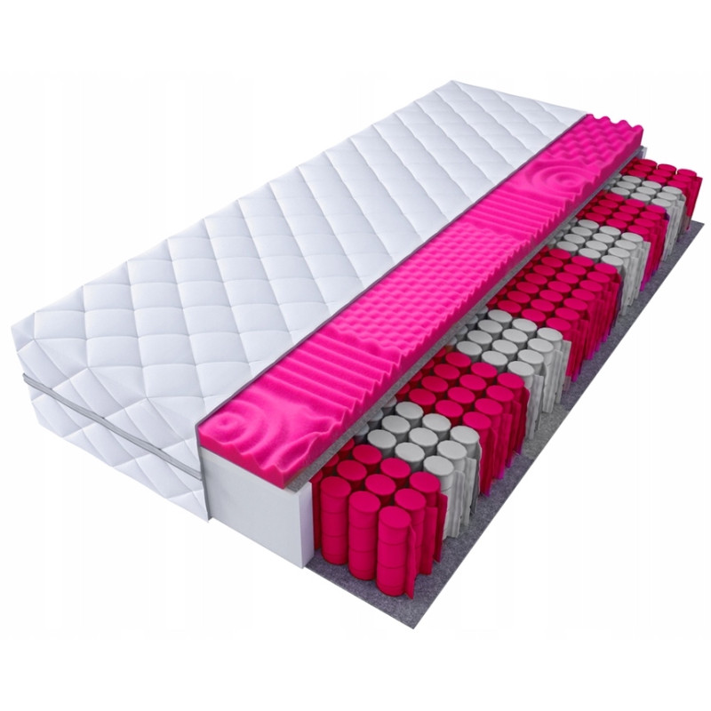 Materac kieszeniowy premium ROS 90x200, profilowany-masujący 200x90 wygodny