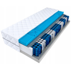 Materac 80x200 PORTO kieszeniowy H3 H4 20 cm dwustronny masujący pokrowiec zdejmowany komfort