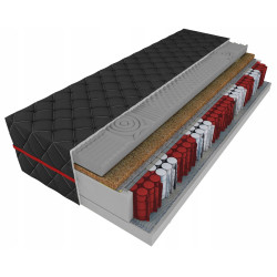Materac pocket 90x200 24cm PRESTIGE KOKOS exclusive MASUJĄCY H4