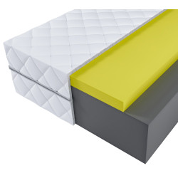 Materac piankowy T25 z visco memory 90x200 H3 H4 17 cm