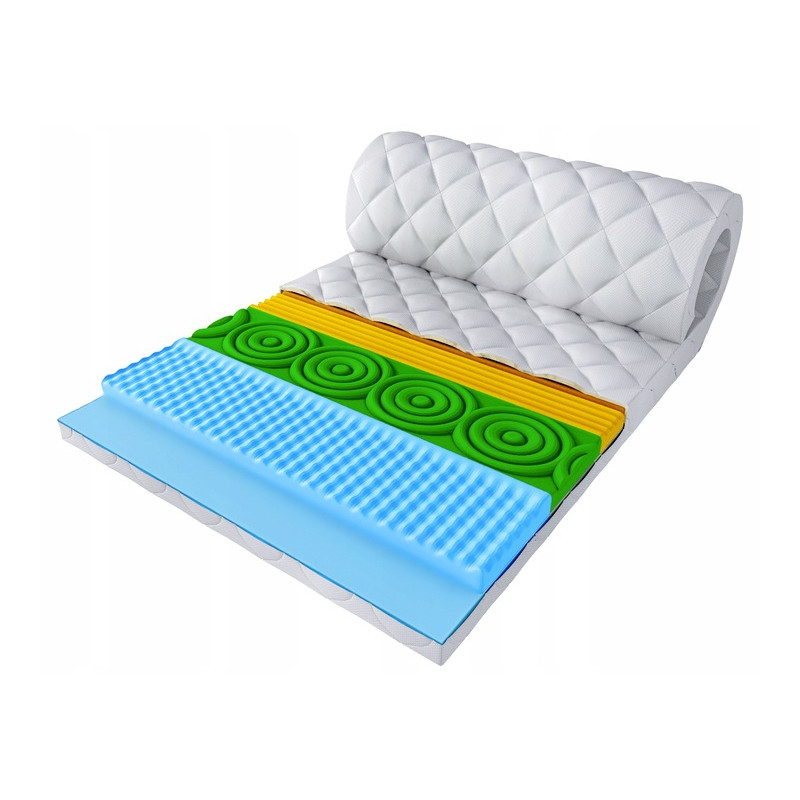 Materac nawierzchniowy / nakładka na materac 120x200 profilowany TOPPER 8cm