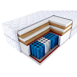 Materac MEDI 90x200 DOUBLE HARD 2xkokos, pocket H5