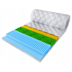 Materac nawierzchniowy / nakładka na materac 120x200 profilowany TOPPER 8cm