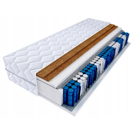 Materac kieszeniowy z kokosem 140x200 DOUBLE HARD 2X KOKOS 20cm H5 TWARDY
