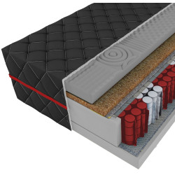 Materac 160x200 kieszeniowy 24 cm kokos H3 H4 profil masujący