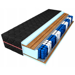 Materac kieszeniowy 160x200 24cm HARD MAX 3x KOKOS POCKET H4/H5