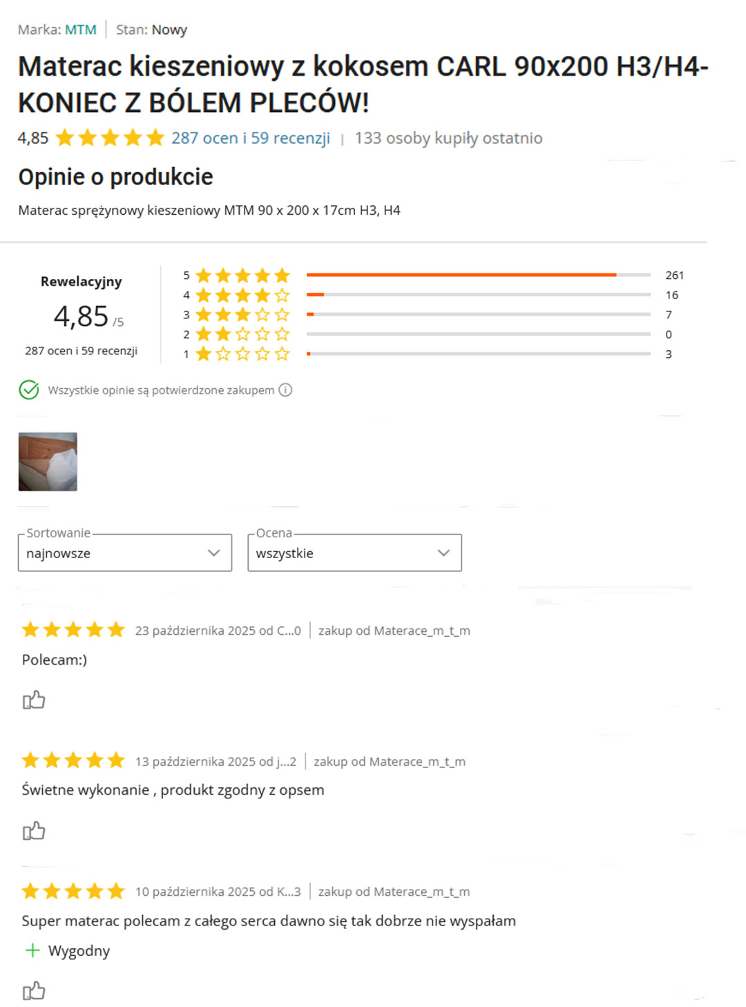 Opinie klientów MTM